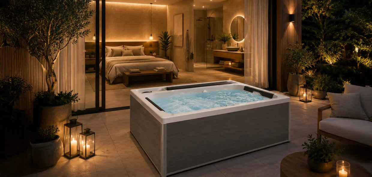 Chambre et spa Magic spa + au crépuscule